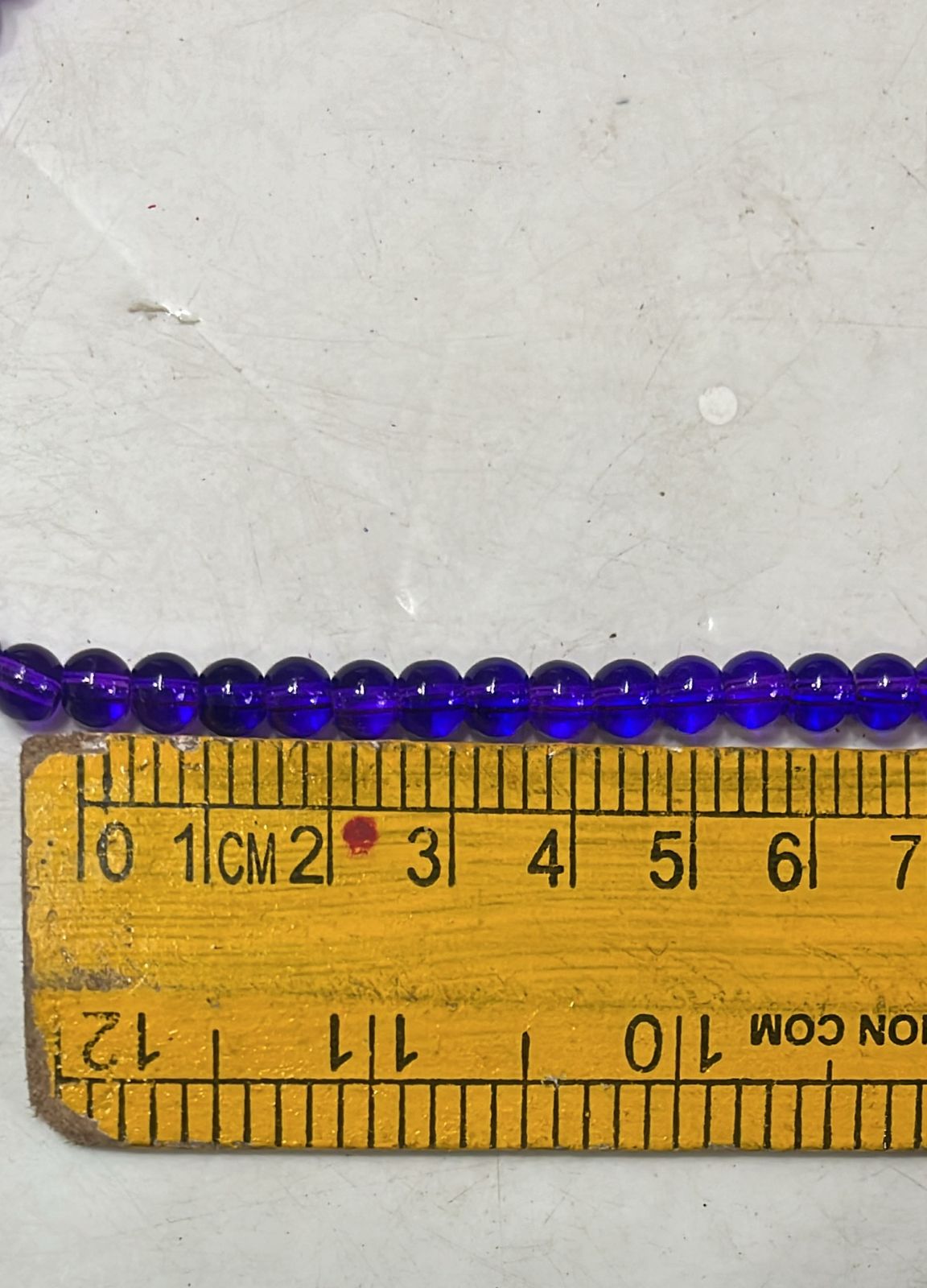 6mm transparent glass beads violet colours 2 line pack