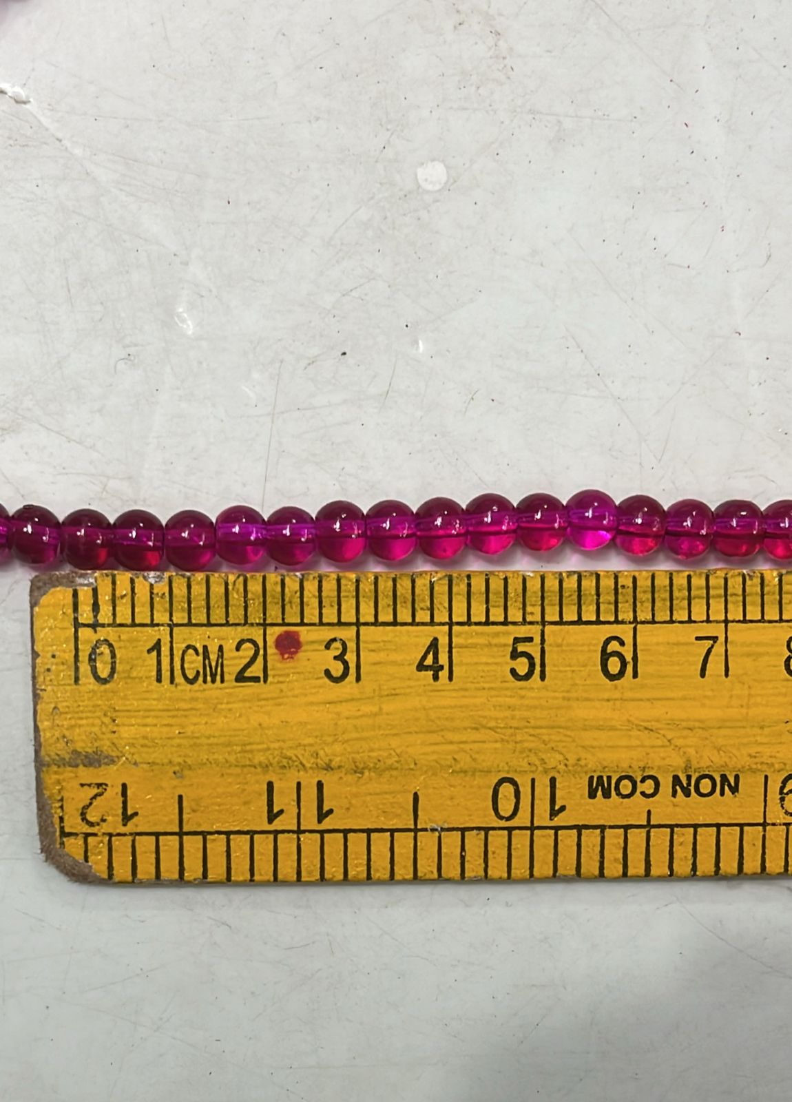 6mm transparent glass beads pink colours 2 line pack