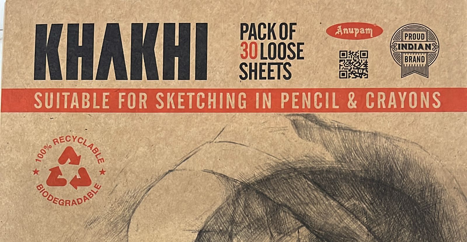 Anupam khakhi Kraft loose sheets 180gsm  (A3&A4)-1pack