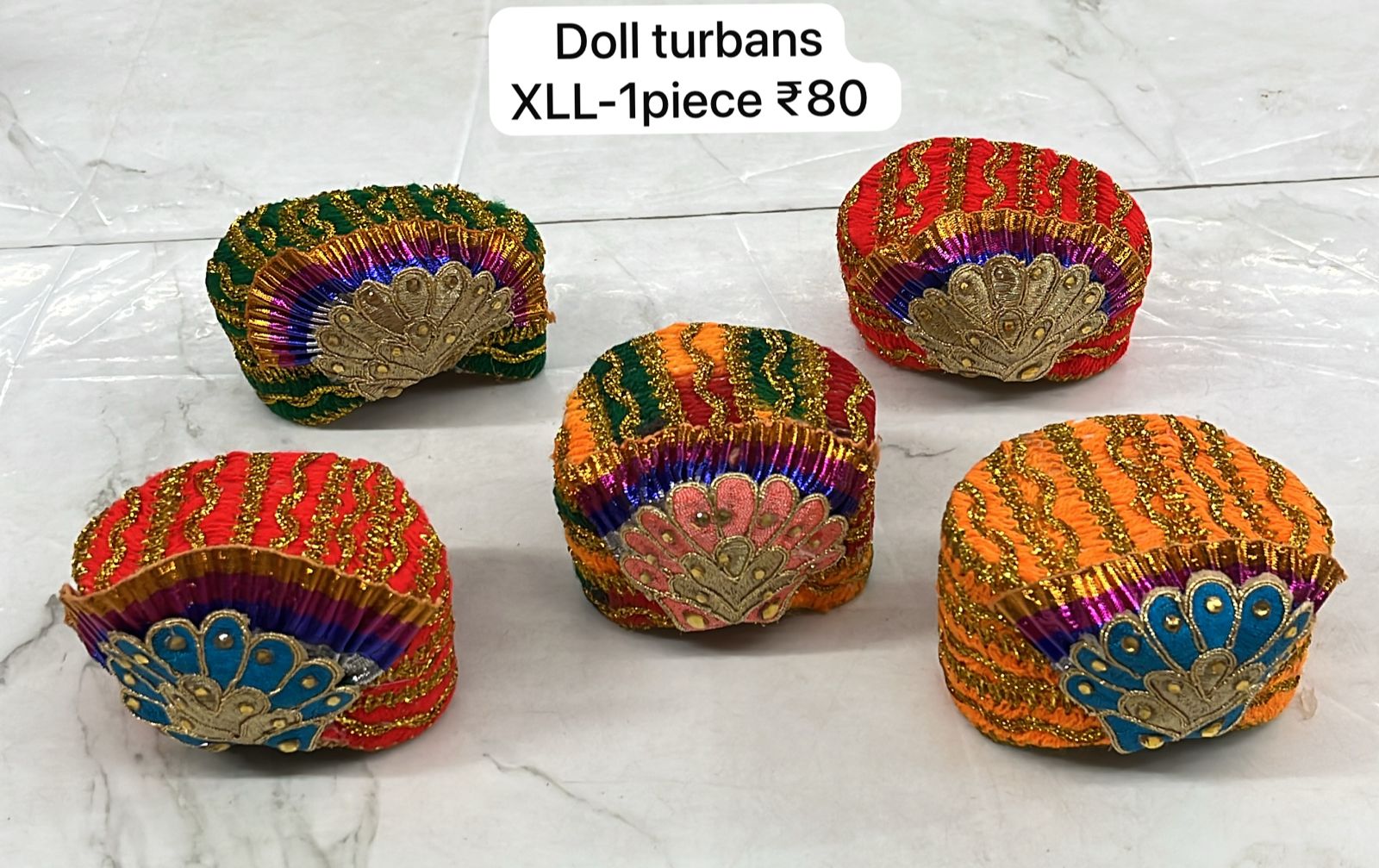 Doll Turbans Assorted 1pack different colours &designs