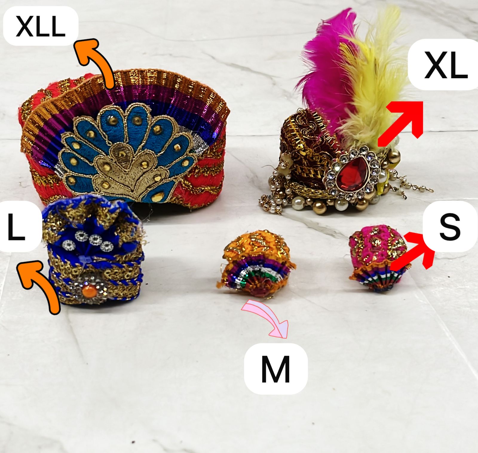 Doll Turbans Assorted 1pack different colours &designs
