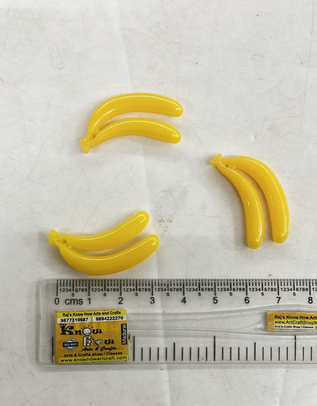 Plastic banana beads 20piece 1pack -CBA20
