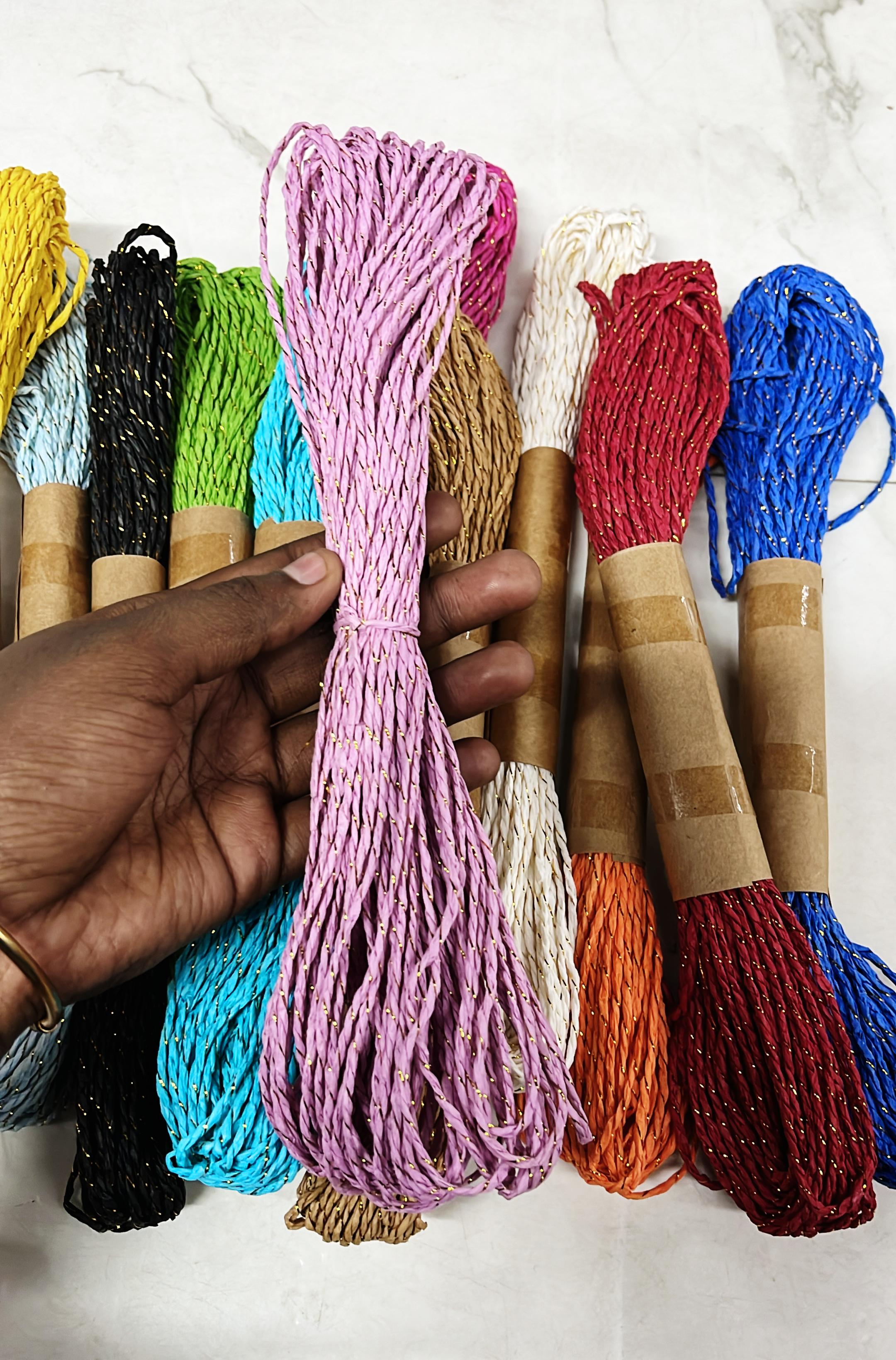 Paper thread multicolour 5meters -12piece in a 1pack