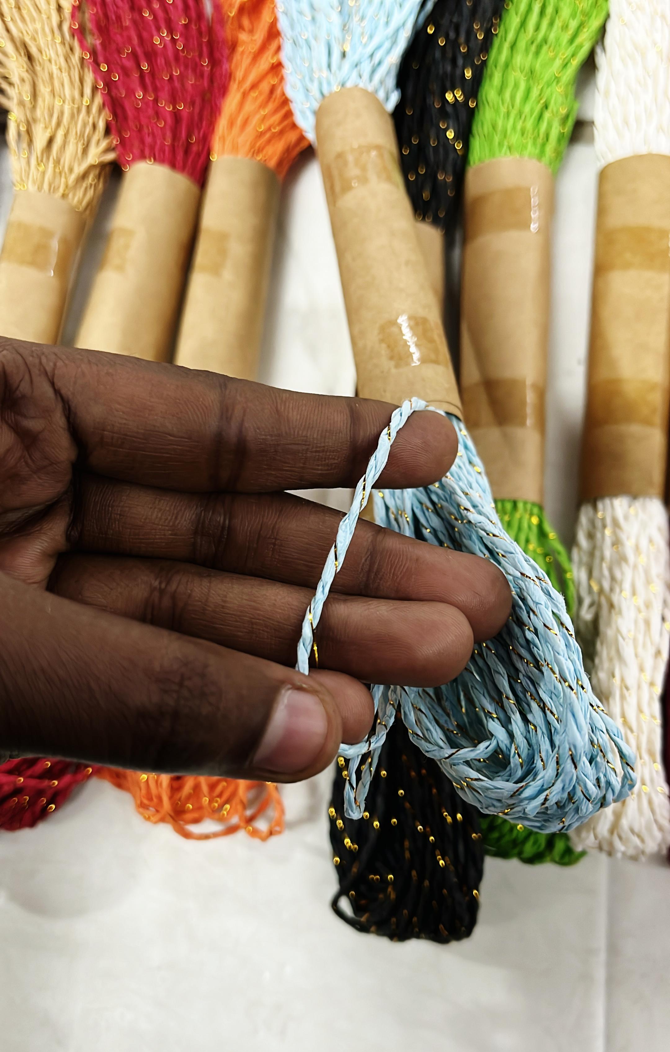 Paper thread multicolour 5meters -12piece in a 1pack