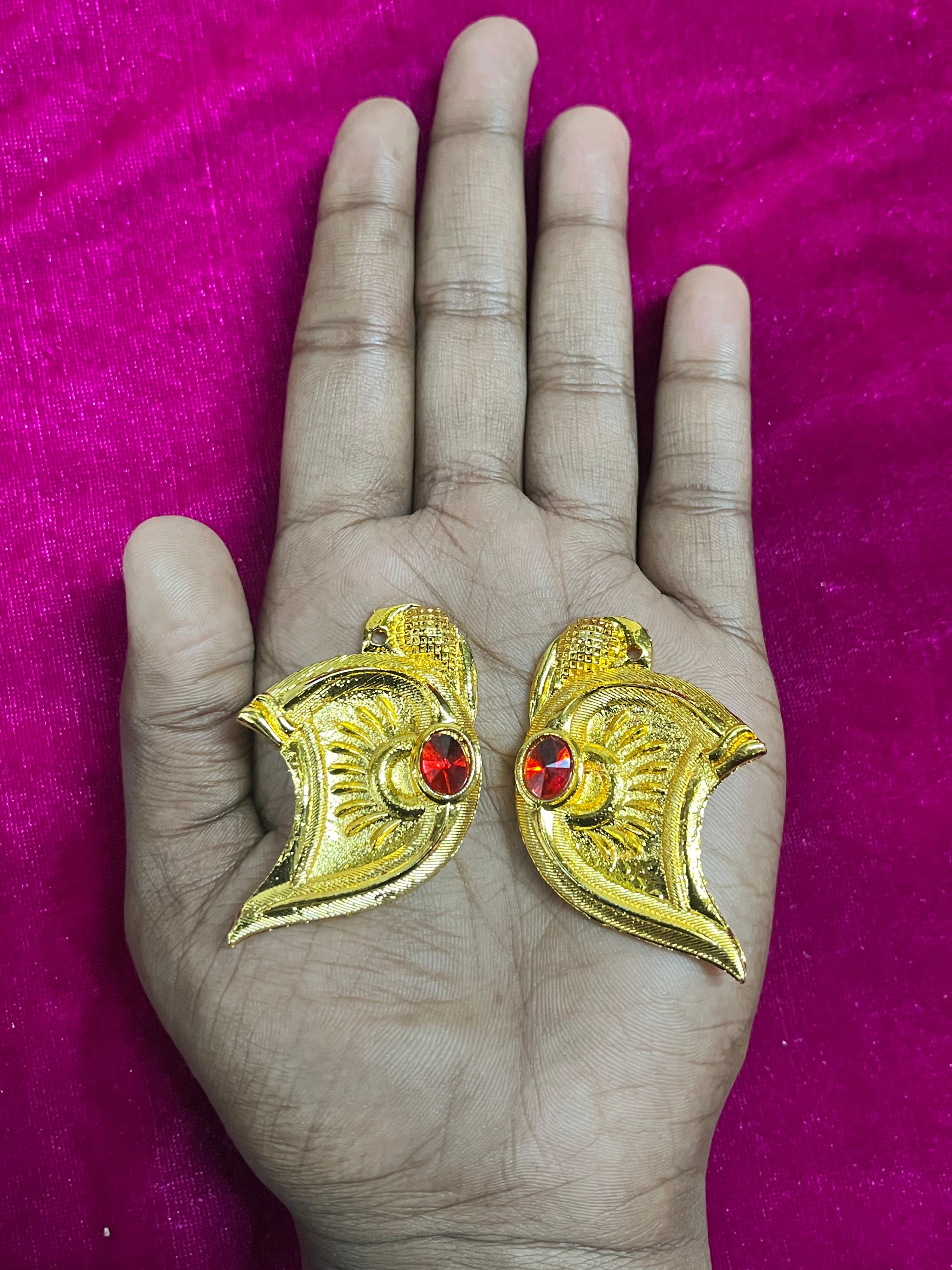 Gold ganesh ears gold cut (3inch&4inch )Goddoss jewelry-1piece pack