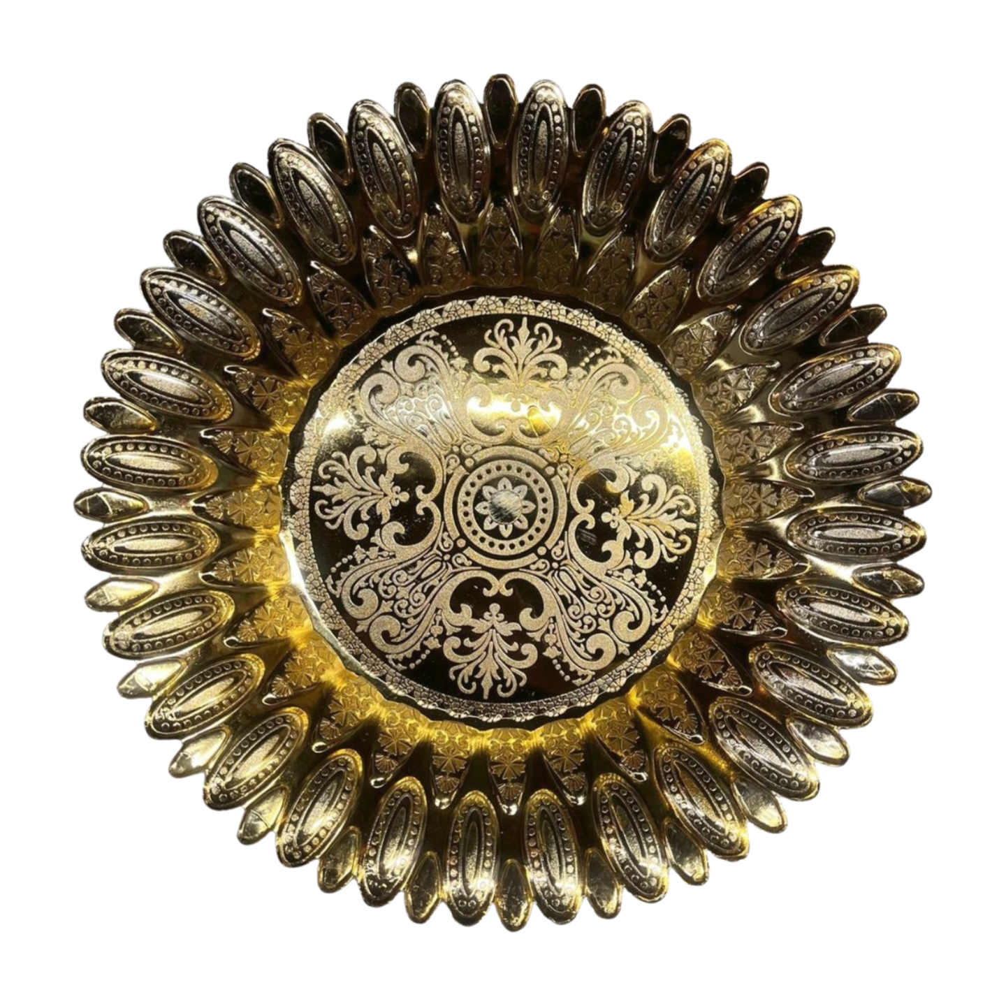 Golden flower acrylic plates 10 plates  -GFLP