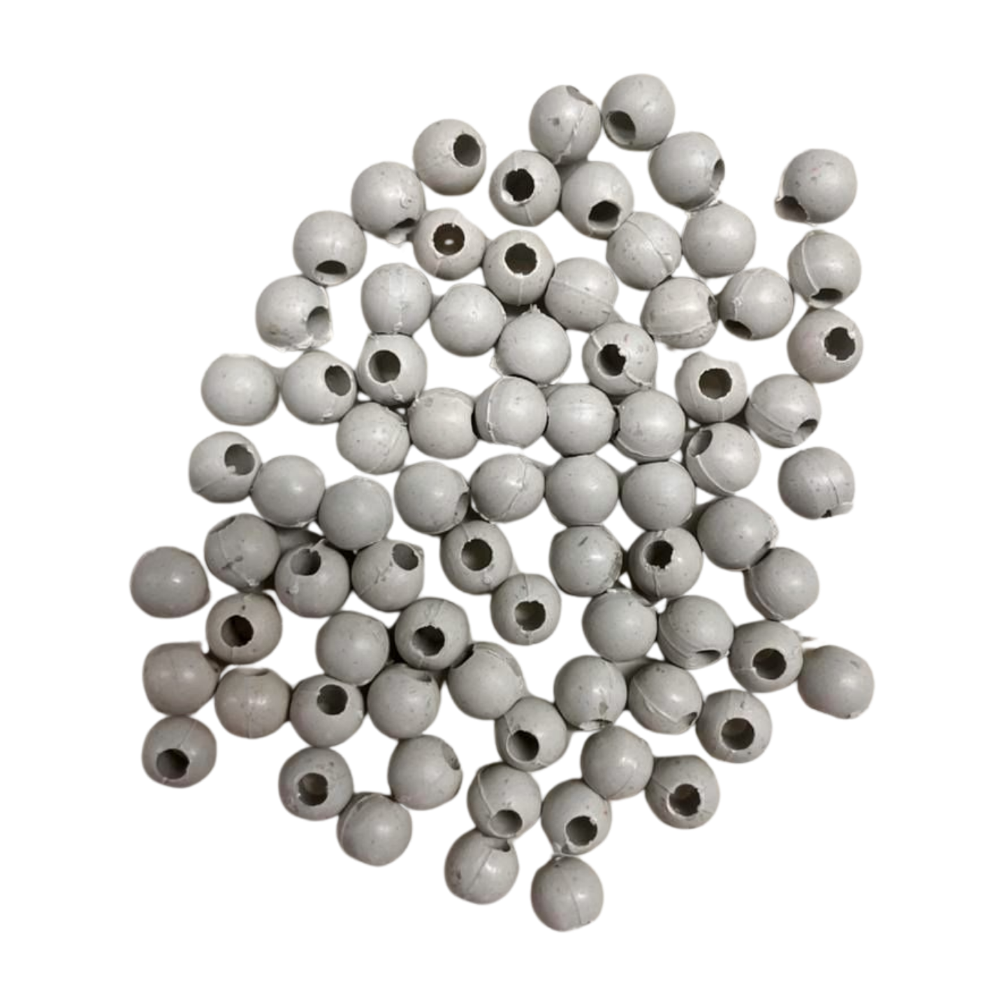 White plastic bead 8 MM 100Gram