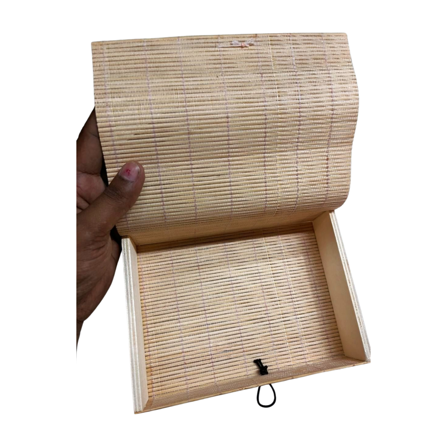 Bamboo jewellery box rectangle 17.5x12.3 cm-BXRB