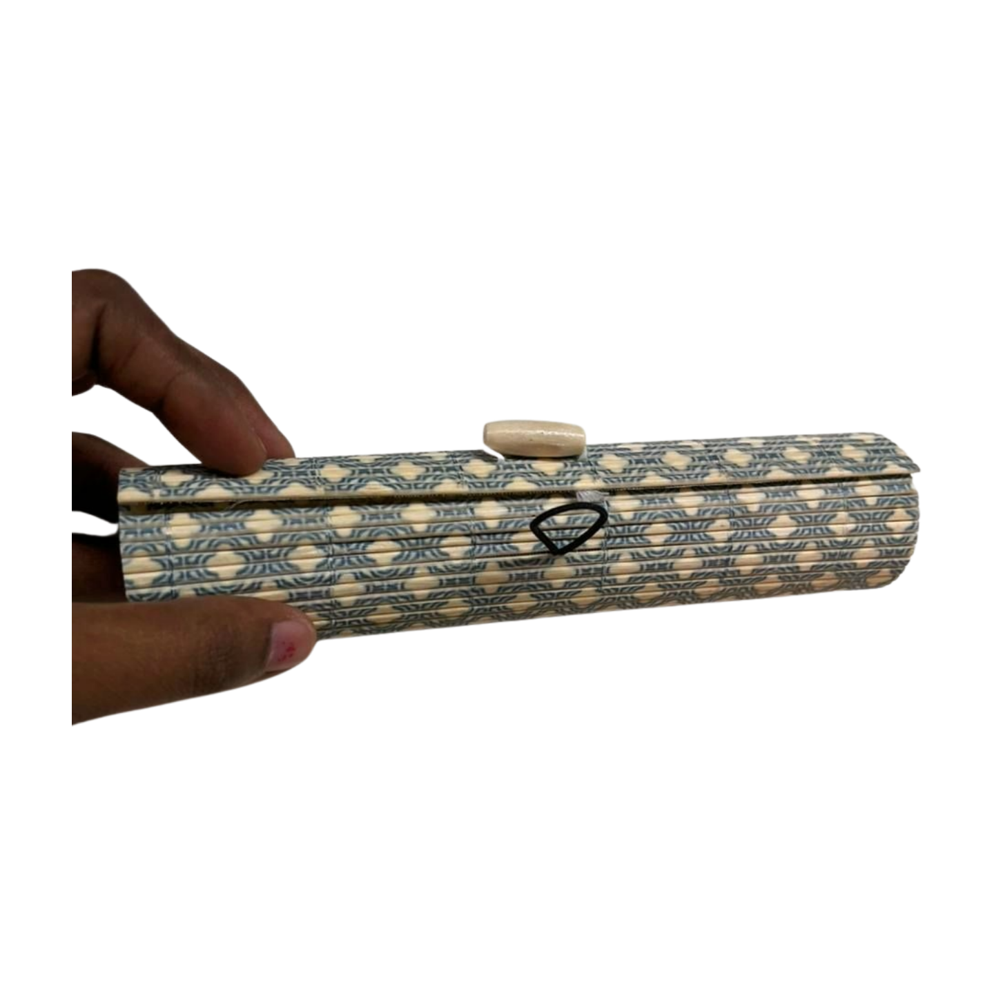 Bamboo jewelry box long round -BOXB