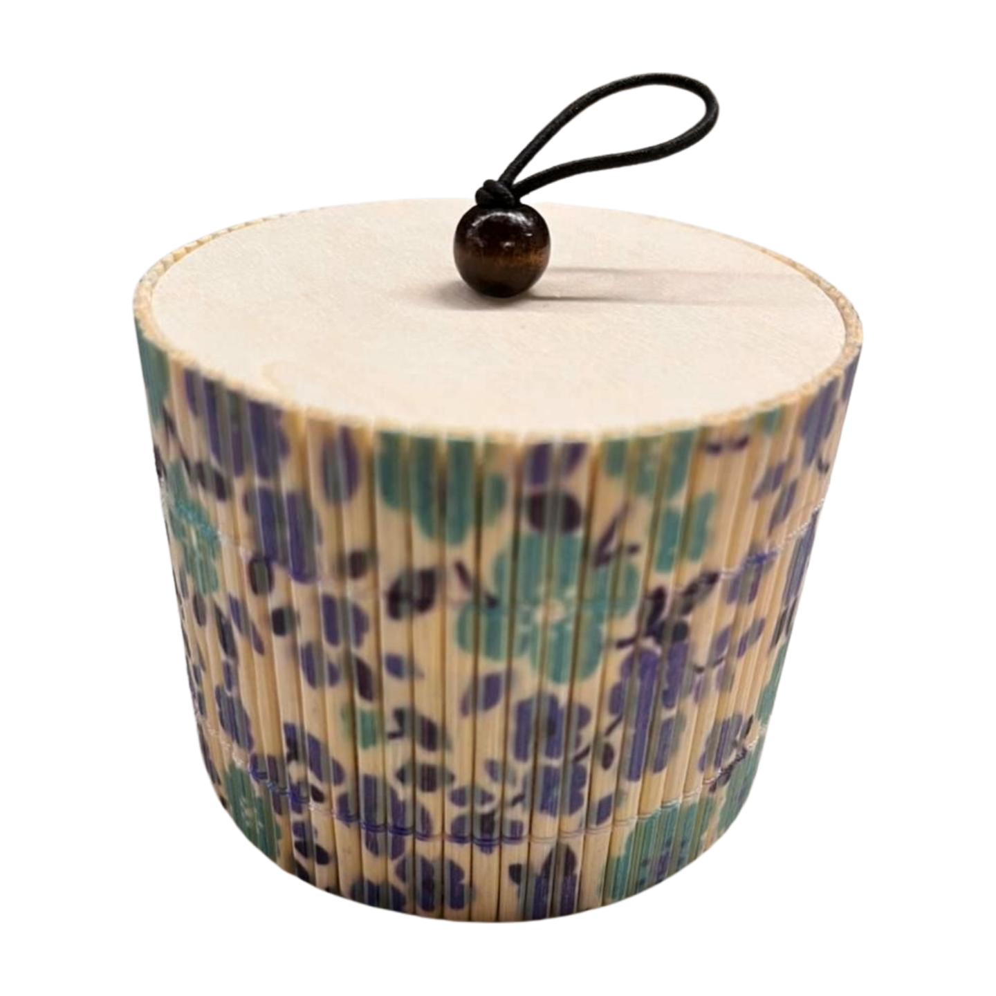 Bamboo jewelry box round drum -BXRD
