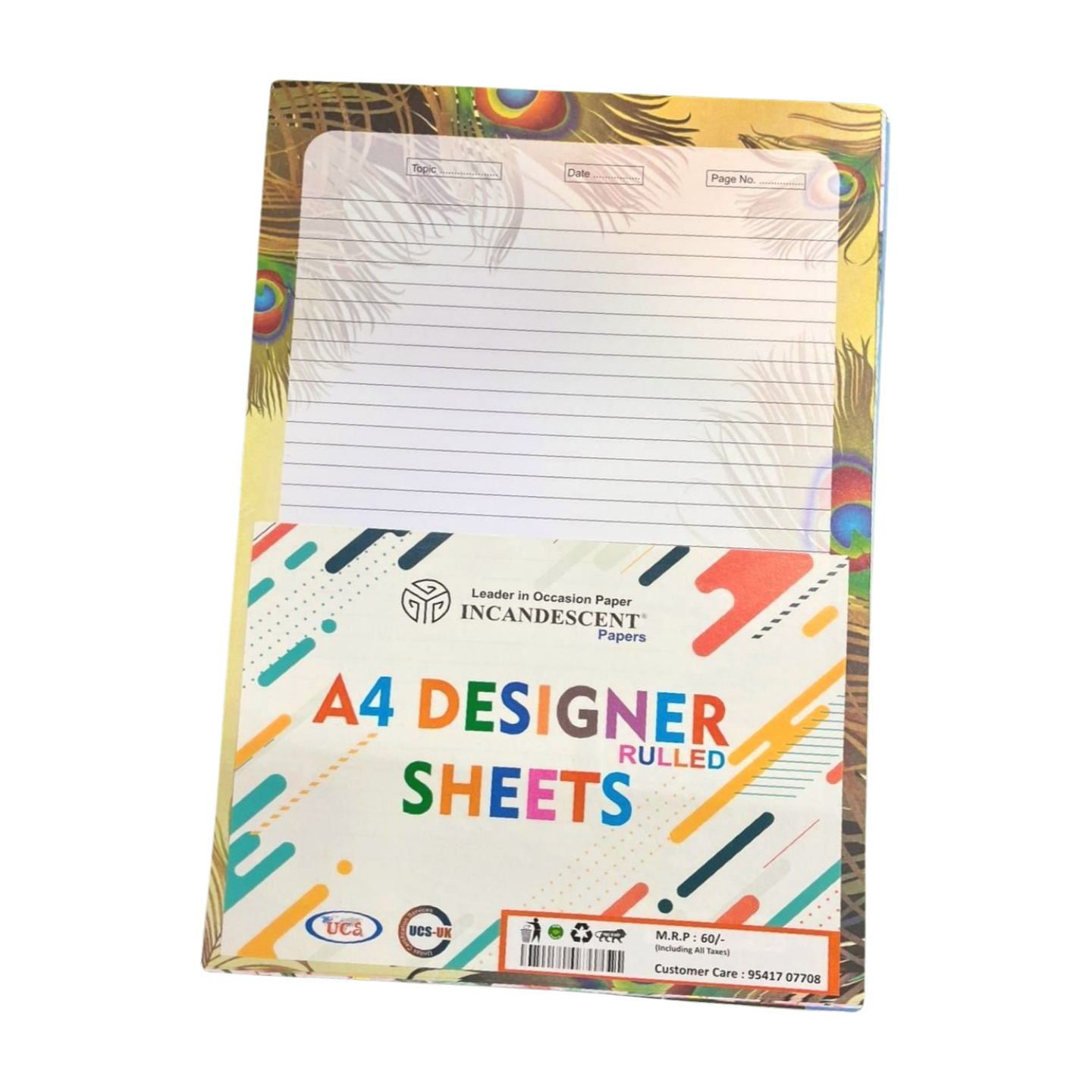 A4 Designer Ruled Sheets -A4DRS (2 packets) – KnowHowArtCraft