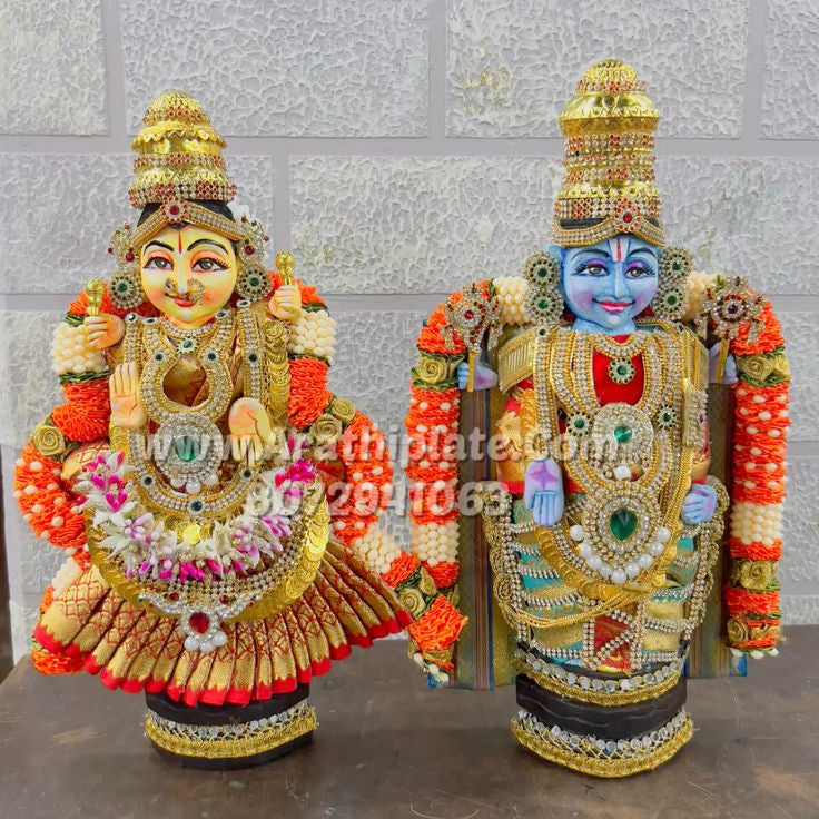 DECORATED MARAPATCHI Lord Venkateshwara and Padmavathi Thayar