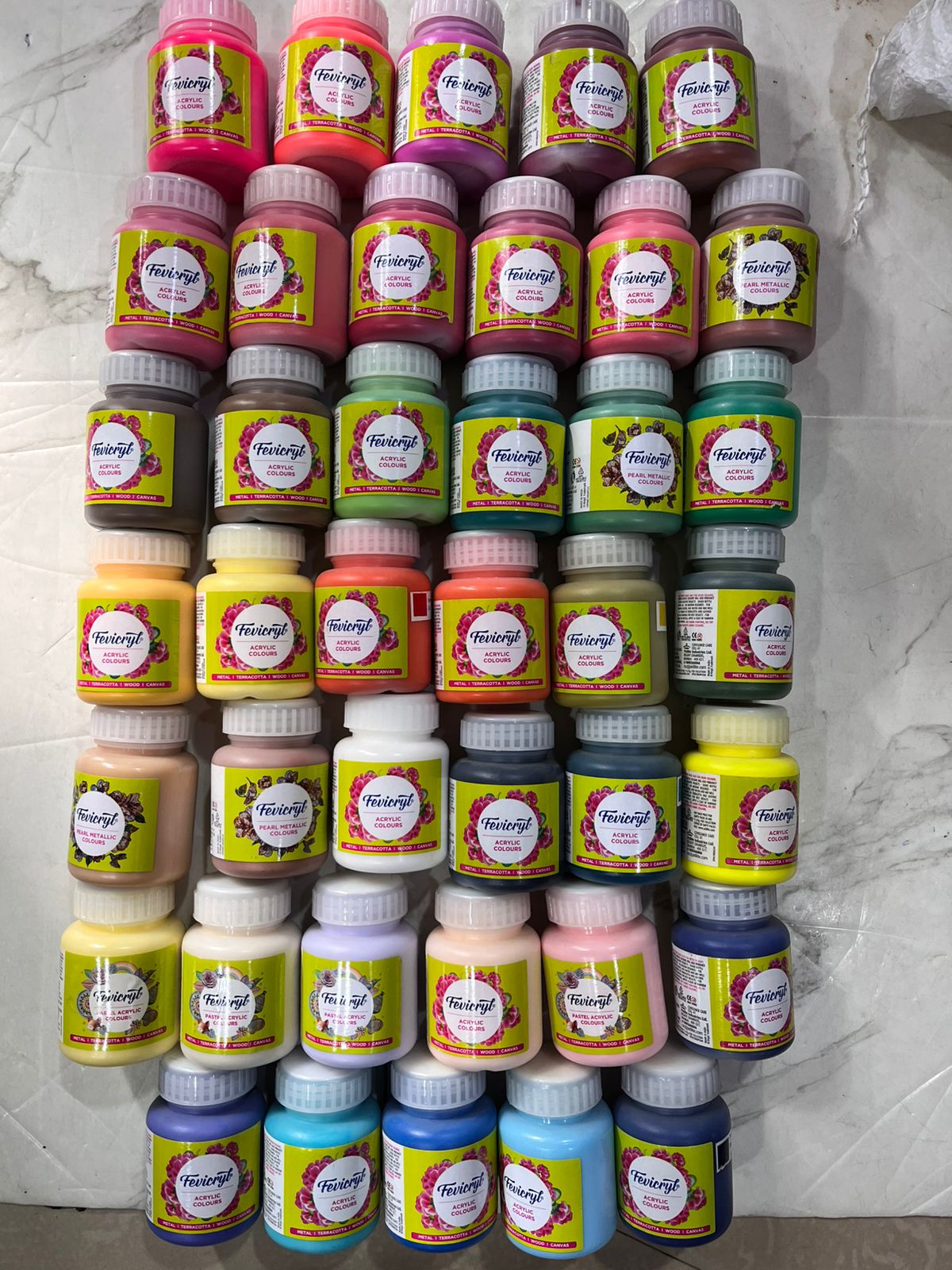 100ml Fevicryl 40 shade acrylic colour set