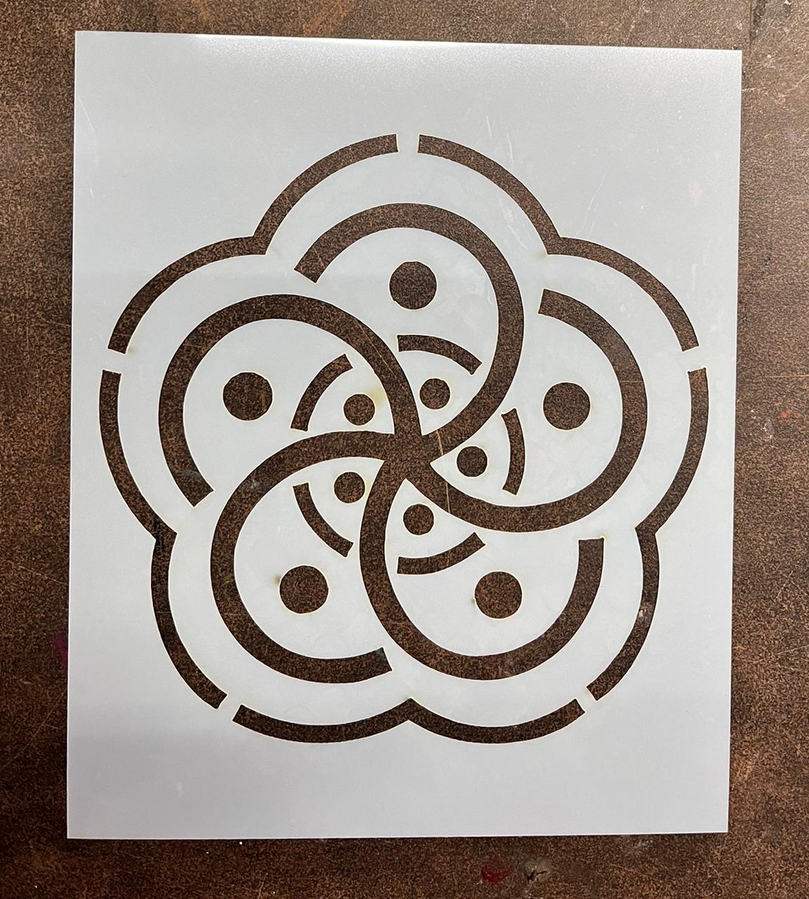 Stencil Rangoli 8inch different shape 9 Assorted designs - STNC ...