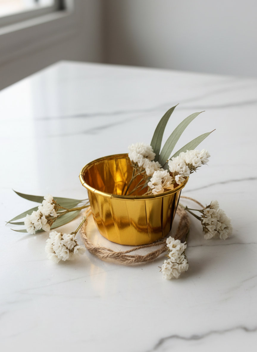 Gold paper cup 2.5 inch 50 picec in a pack