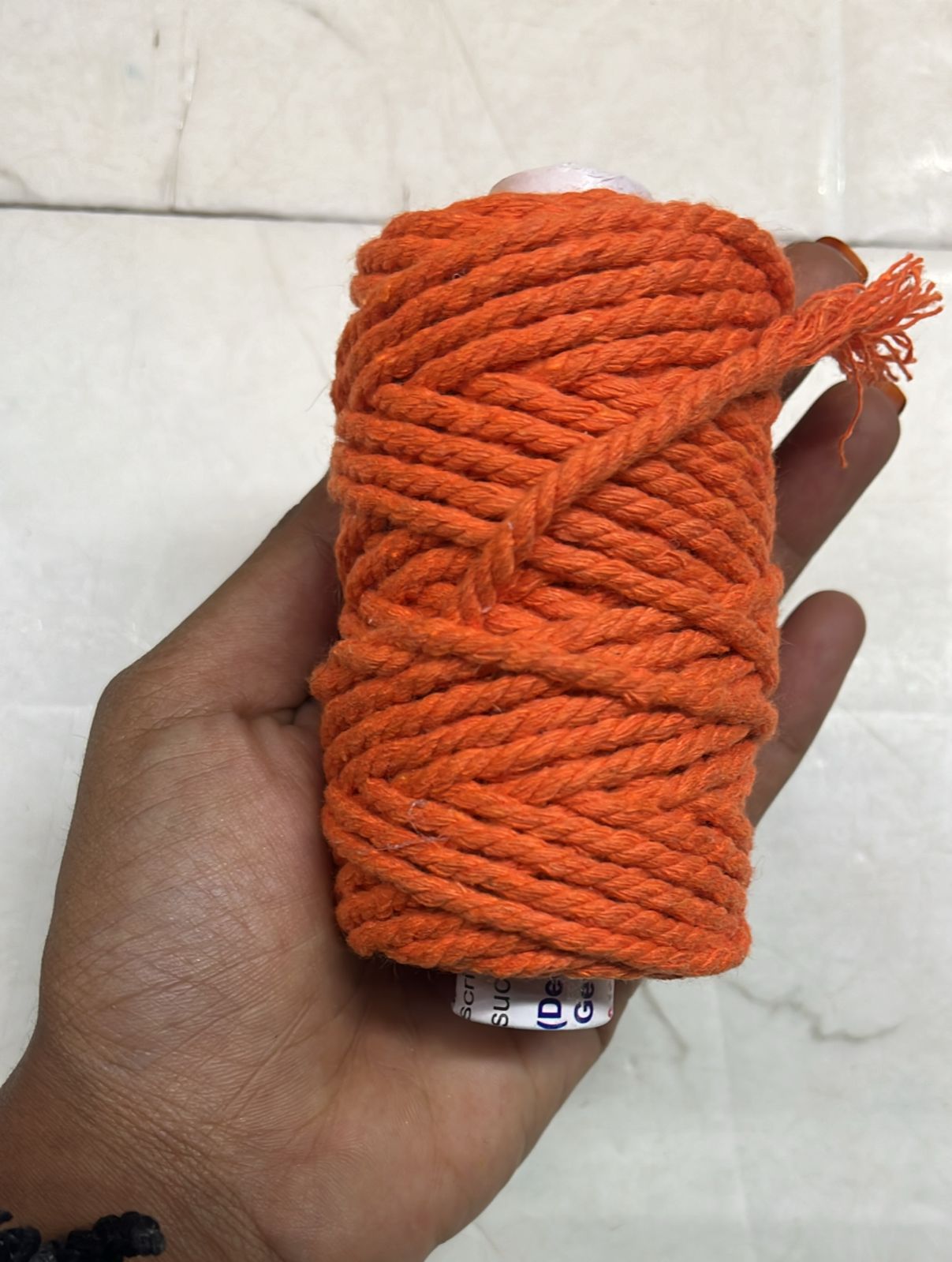 4mm cotton crochet thread ORANGE