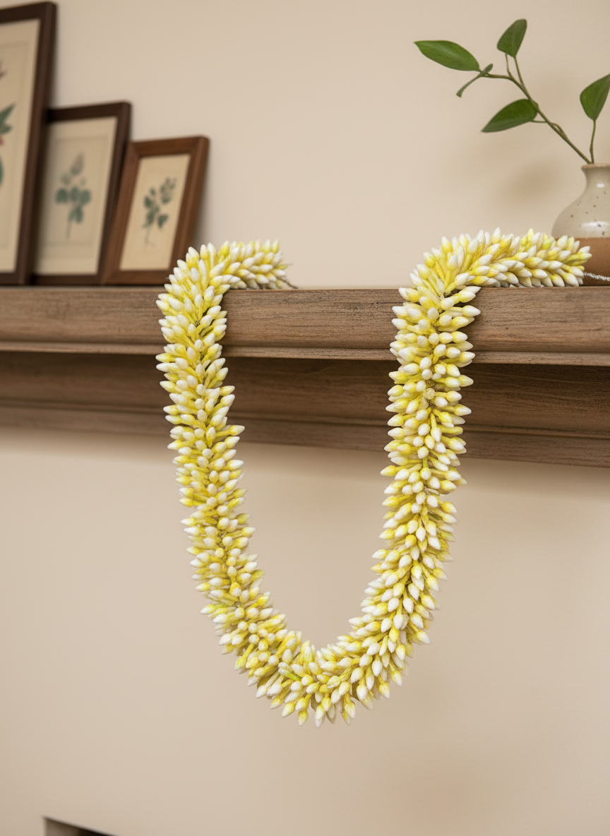 Jasmine yellow green stem Malligai Plastic FLOWER 50gram -MPF