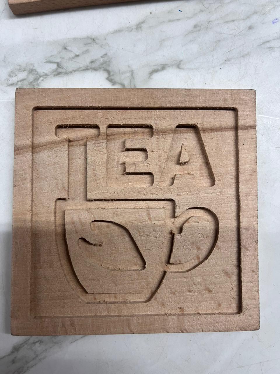 3d Wooden tea coaster-3DWTC (Assorted 2 piece )