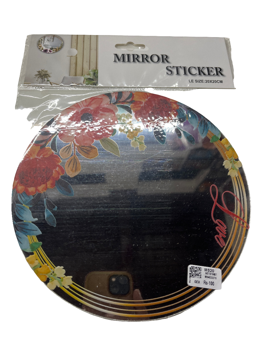 Mirror stickers 8inch 20cm -assorted design 1piece -ms20