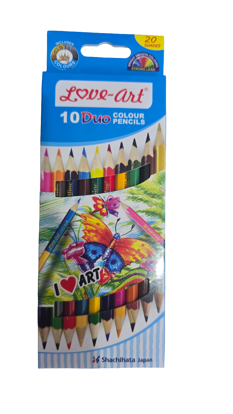 Artline 10 duo color pencil 20 shades -get 10 percent oflff