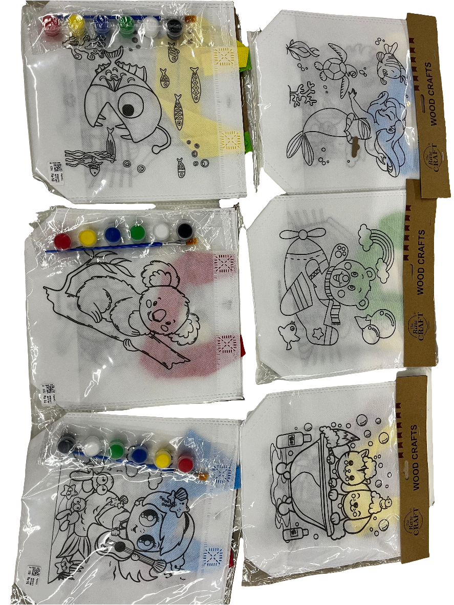 painting bag with colour- assorted 3piece set