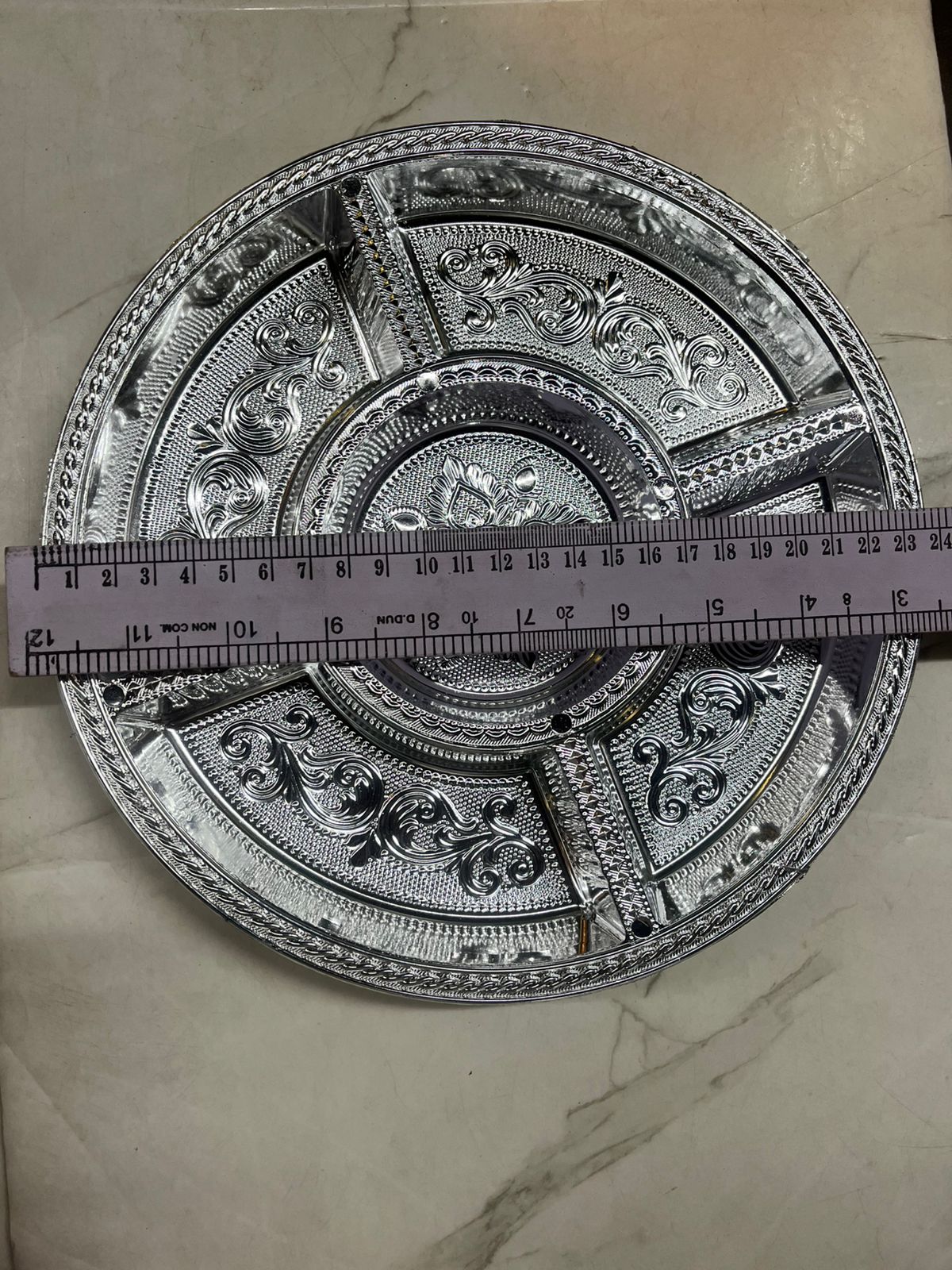 Dry fruit round 5 partition plate-10 PLATES DCPS