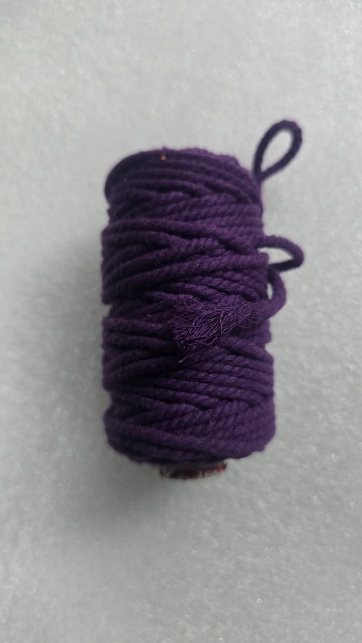 4mm cotton crochet thread PURPLE