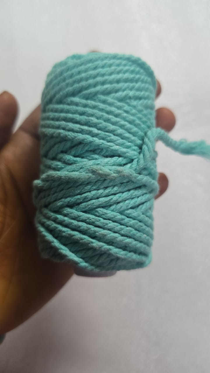 4mm cotton crochet thread AQUA GREEN
