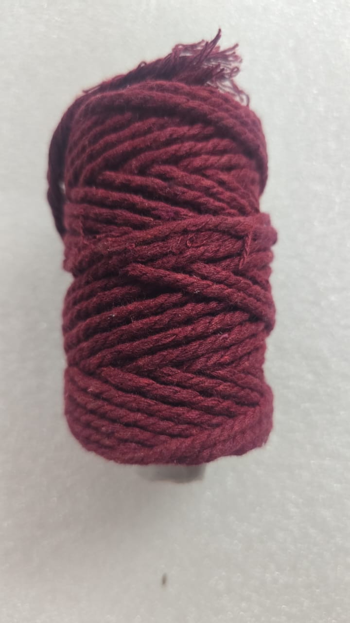 4mm cotton crochet thread MAROON