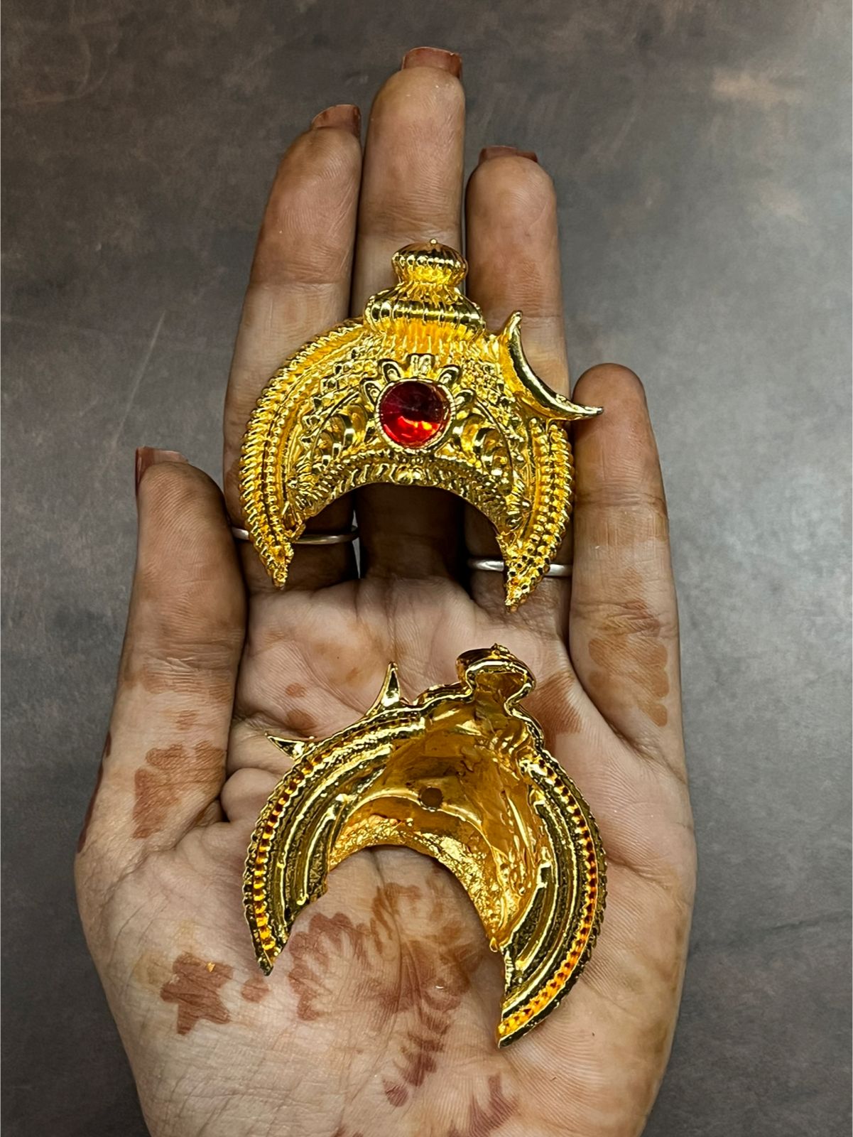 GOLD PLATED HALF PIRAI GREEDAM-PGRD (in cm)-1 PIECE