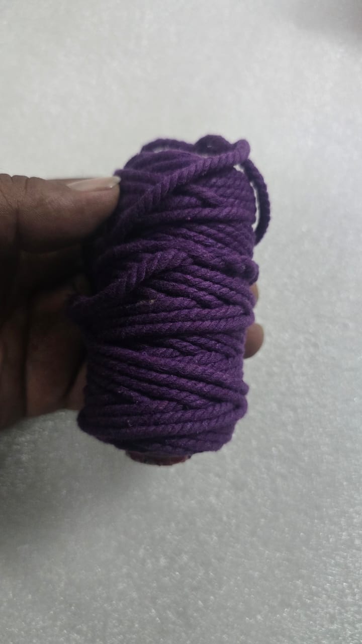 4mm cotton crochet thread PURPLE