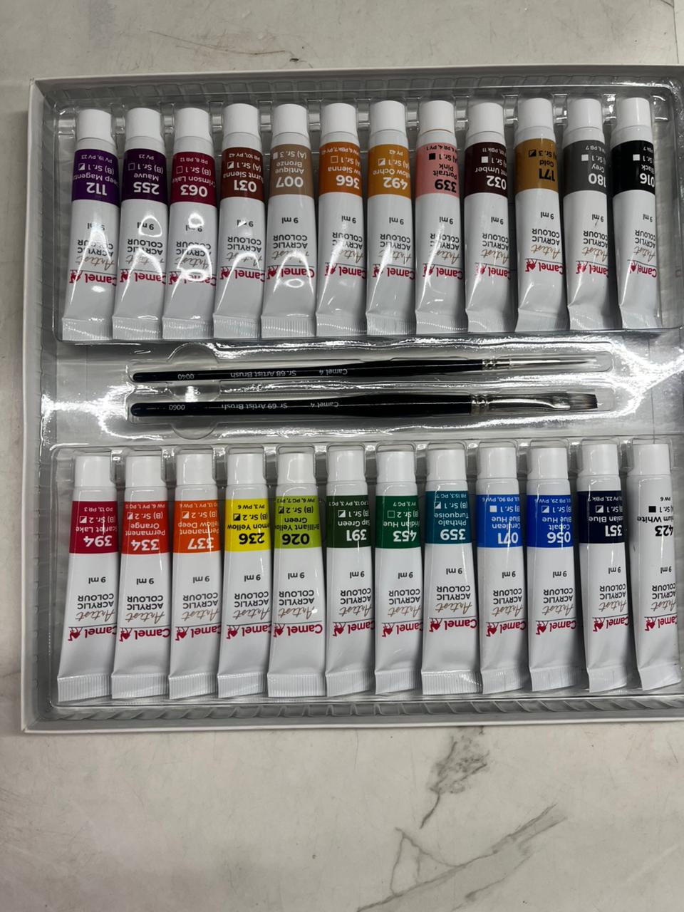 Camel artist acrylic colour 24 shades 9 ml