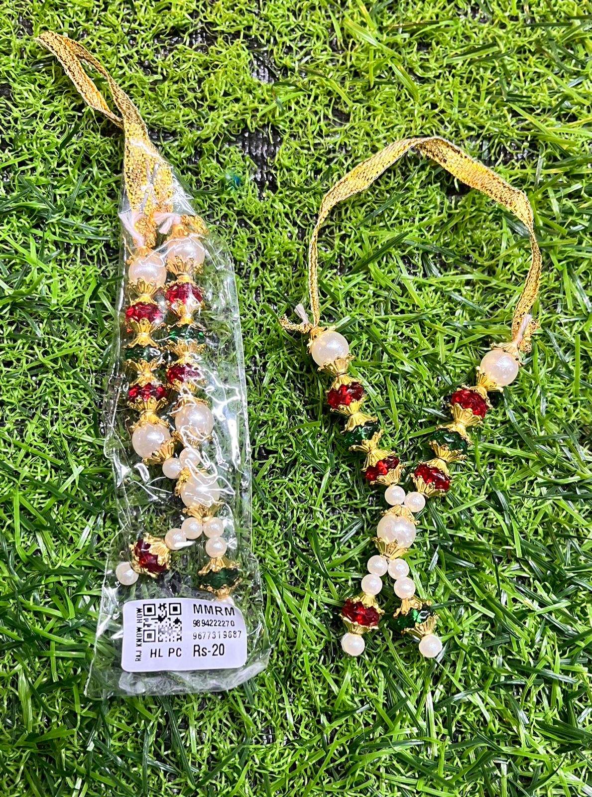 MINI MUTHU /RUDHRAKSH MAALAI -MMRM 1pair (4piece)