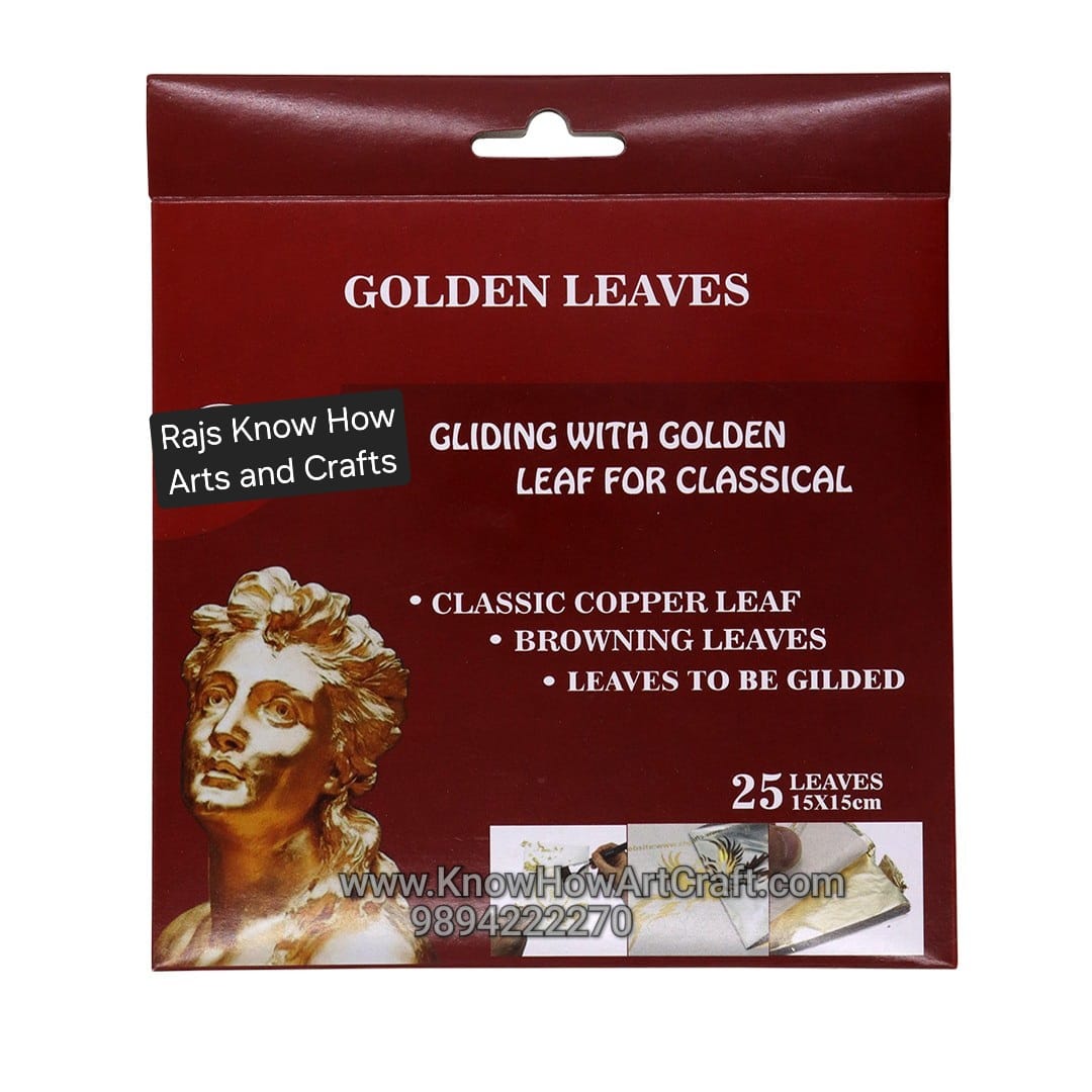 Gold waraq -artificial mysore foil -25 leaves 15x15cm