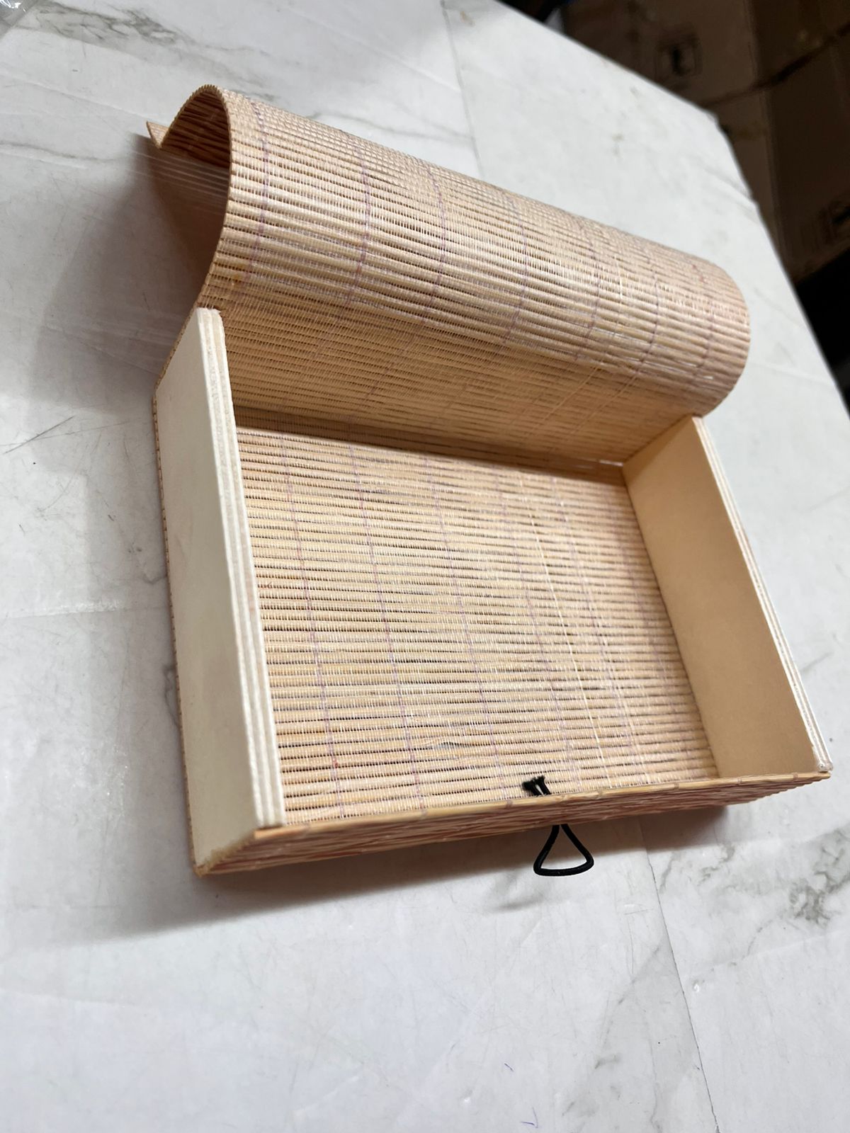 Bamboo jewellery box rectangle 17.5x12.3 cm-BXRB