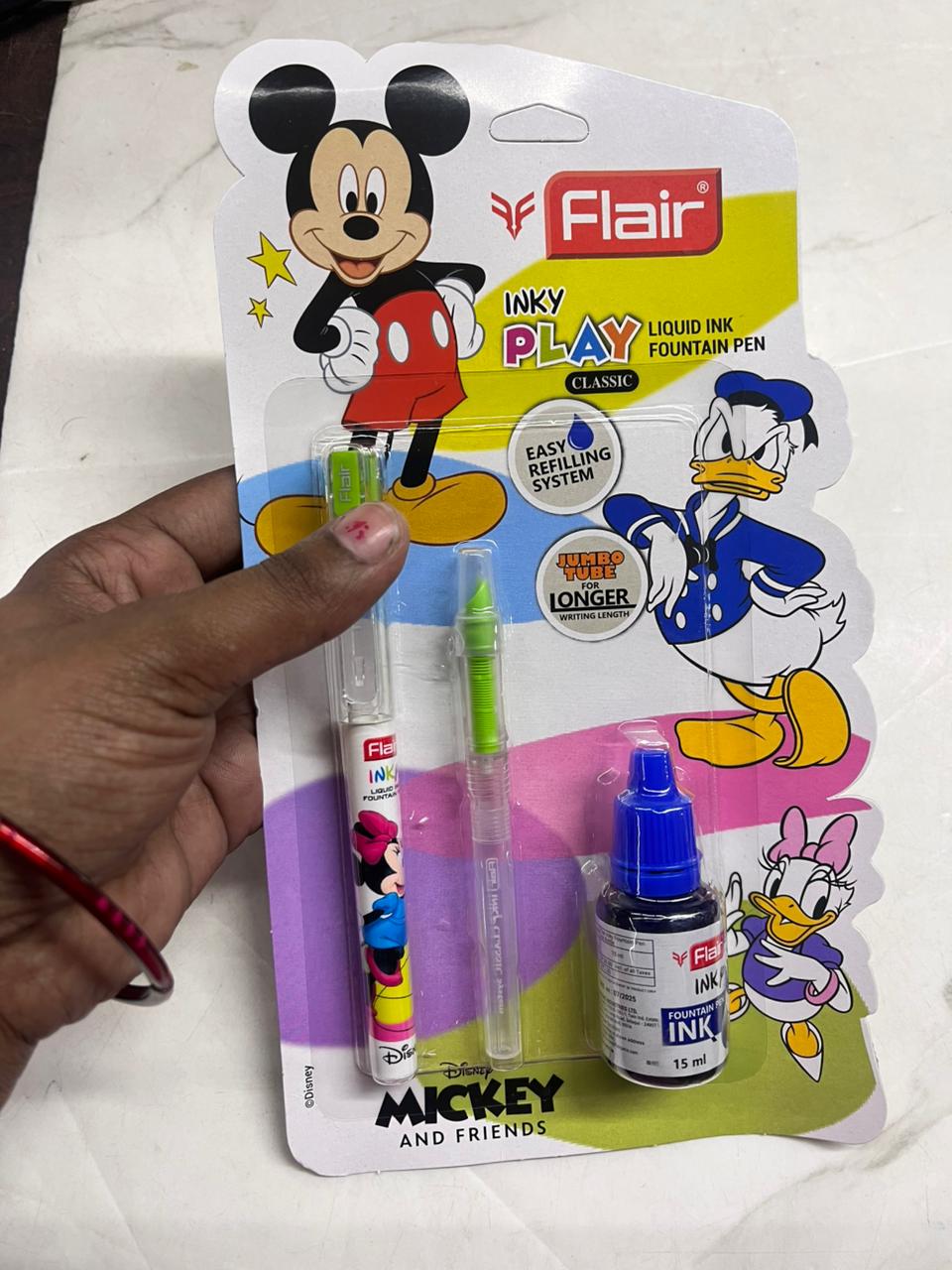 Flair mickey and friends inky jumbo fountain pen -2 sets