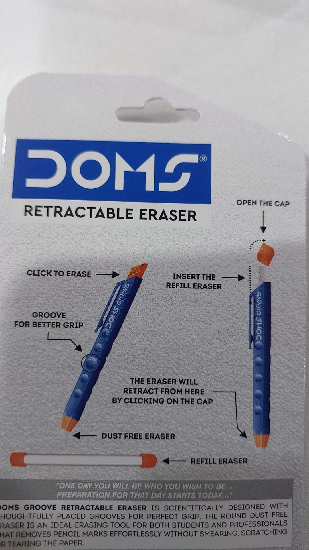Doms retractable eraser -2piece set – KnowHowArtCraft