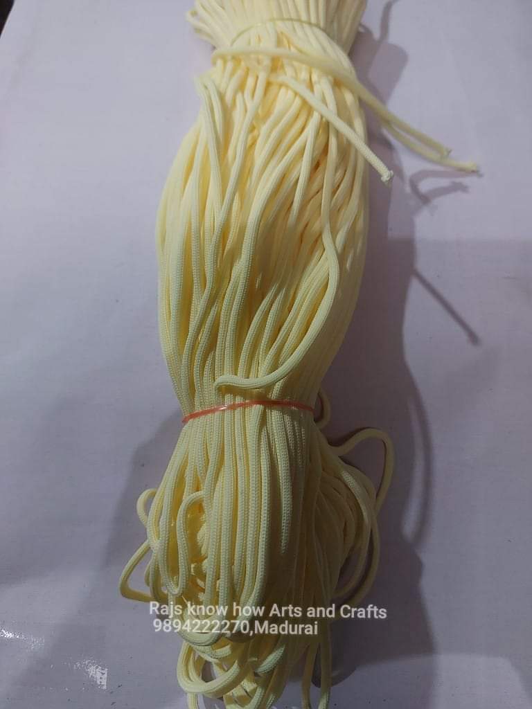 Pale yellow 6mm macrame thread