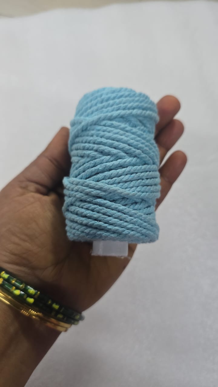 4mm cotton crochet thread SKY BLUE