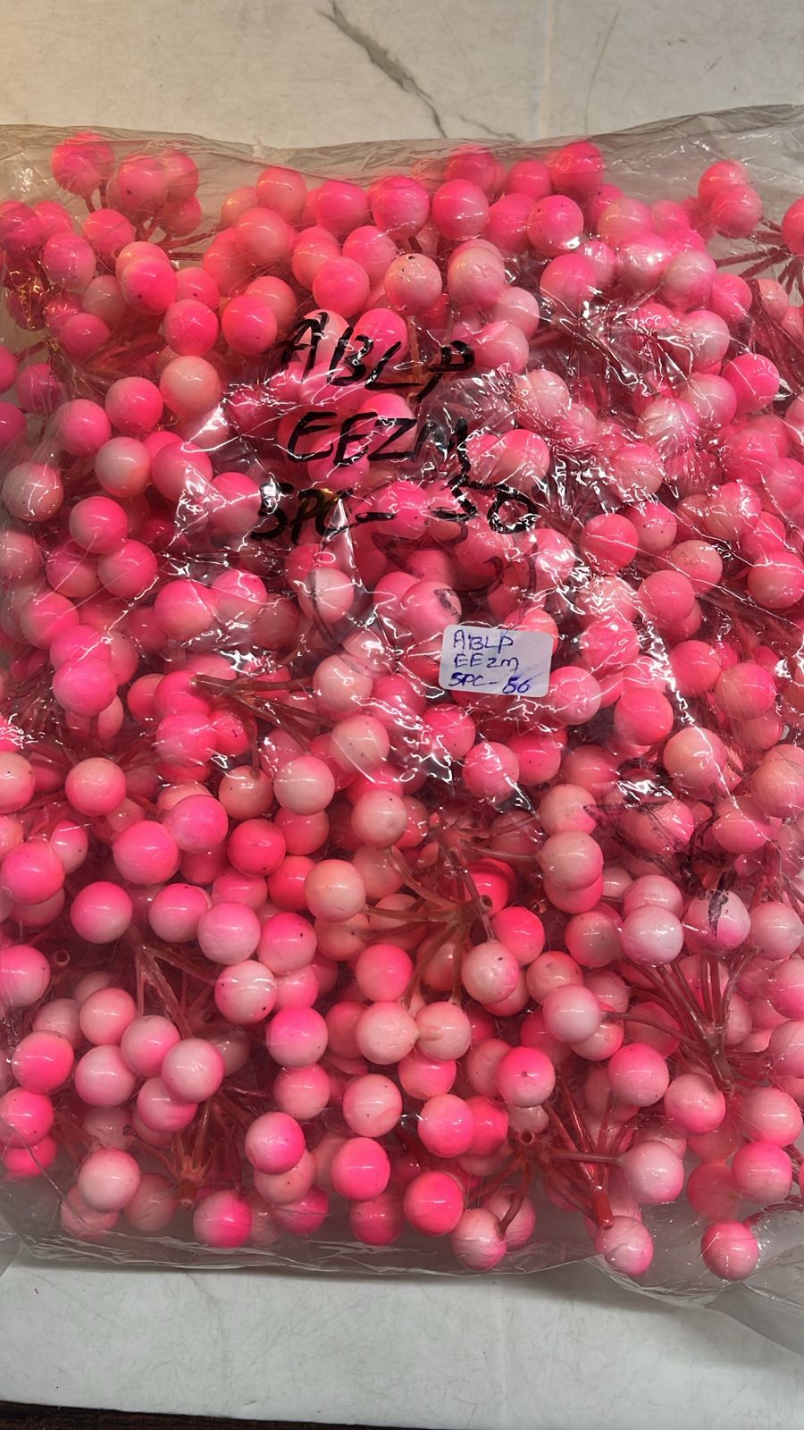 Artificial berries Dark pink 5 piece pack