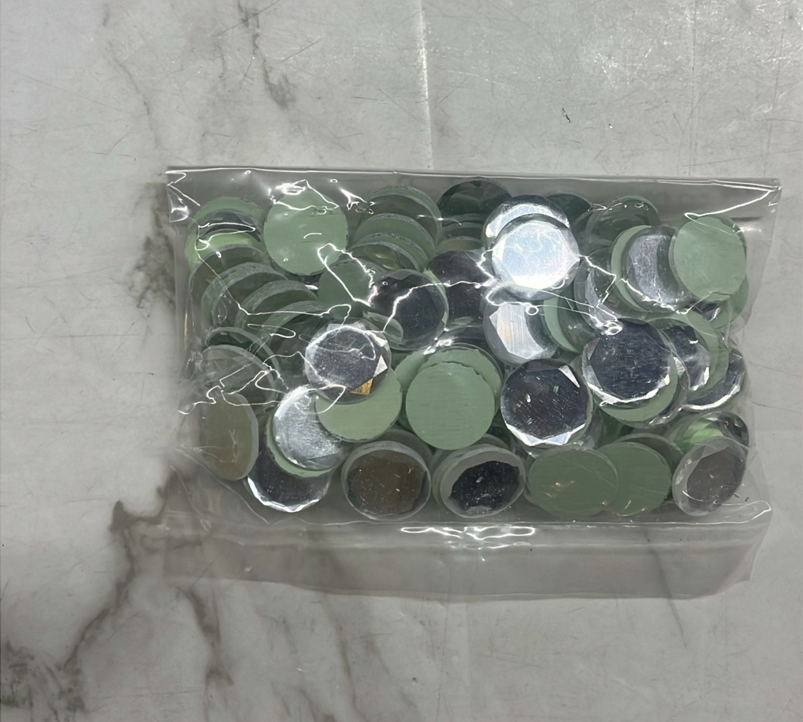 Grey cut roundTanjore Painting Jaipur Kundan stones-50 stones in a pack