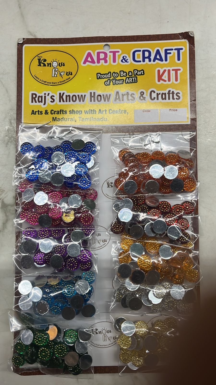 Multi Dot plastic kundan kit 60