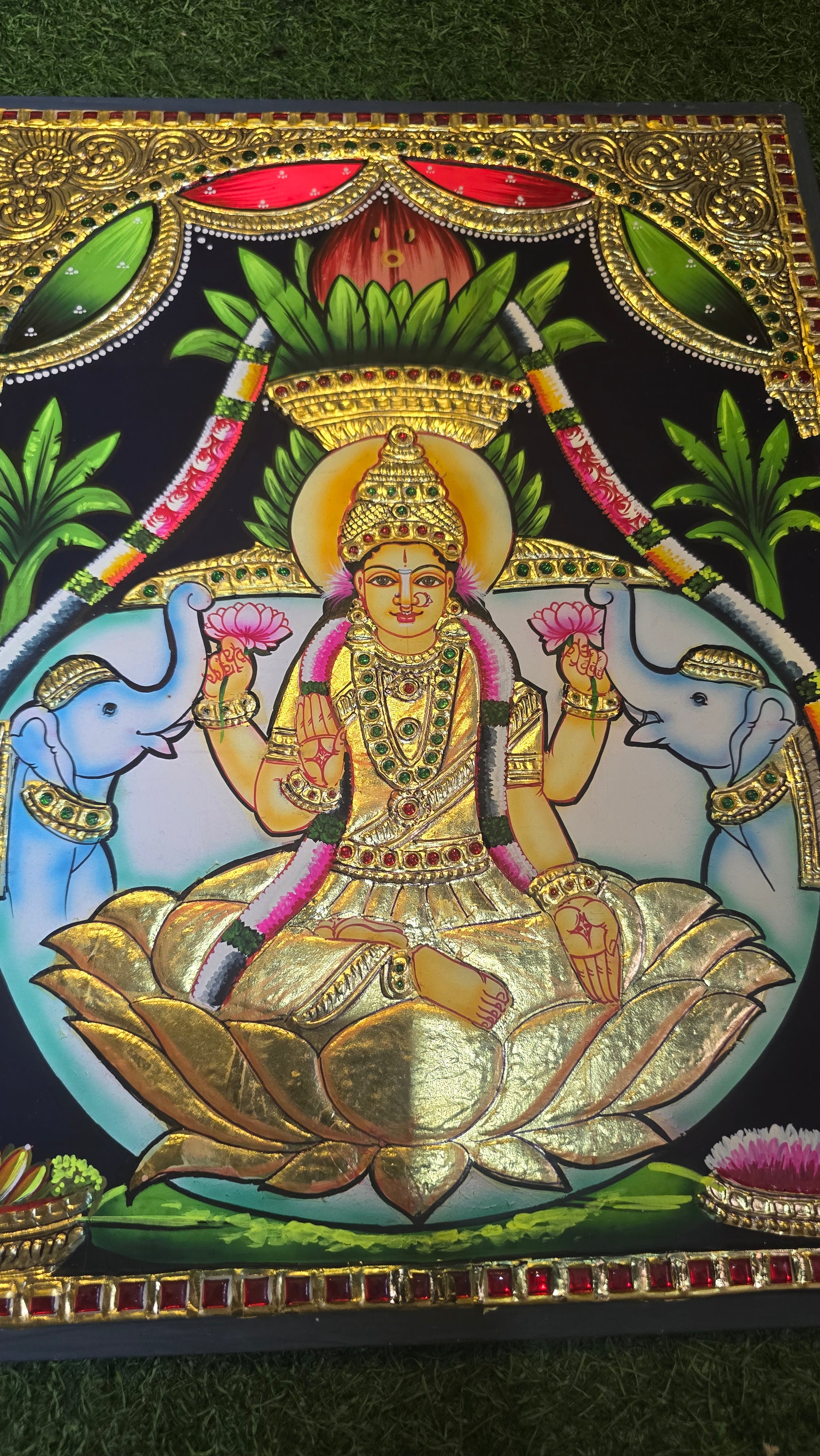 VaraLakshmi in kumbam tanjore Painting 15 days delivery from payment date.