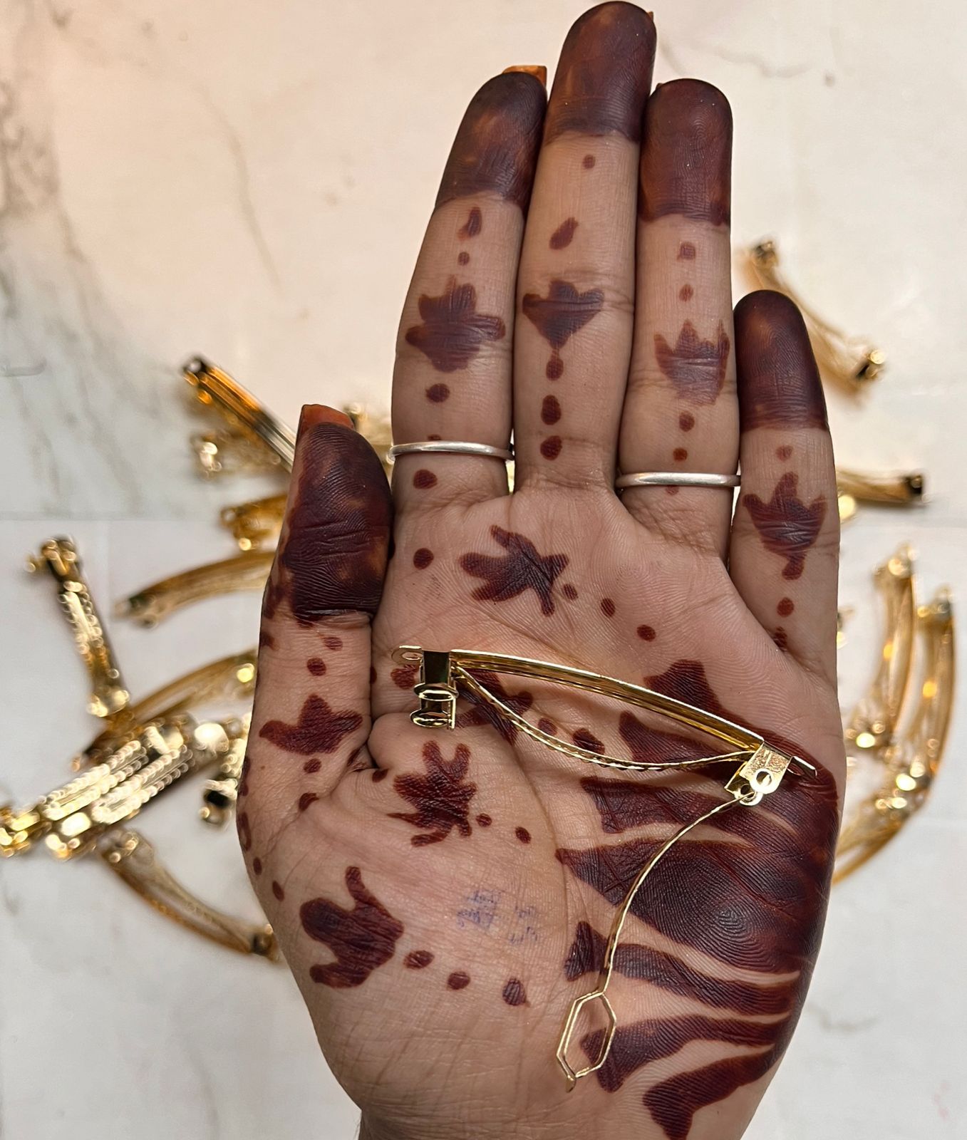 Center clip gold -6 piece