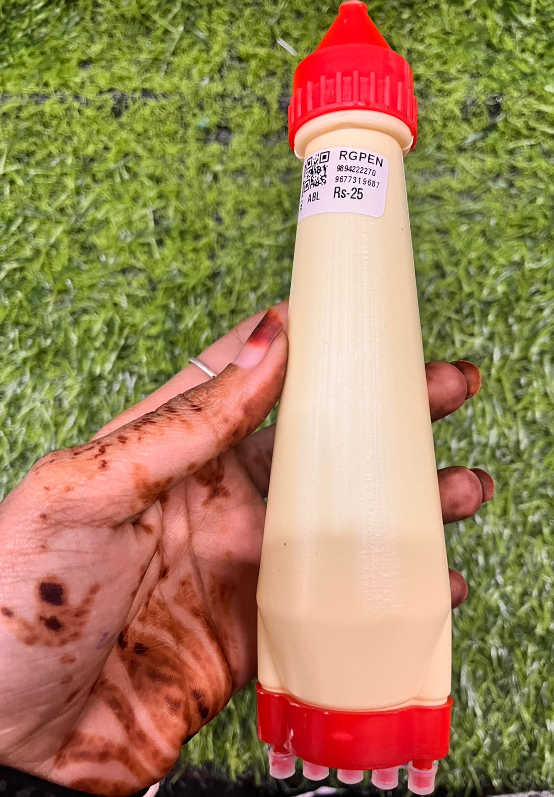 Rangoli pens with 5 hole-1 long and 1 flat pens- total 2 piece