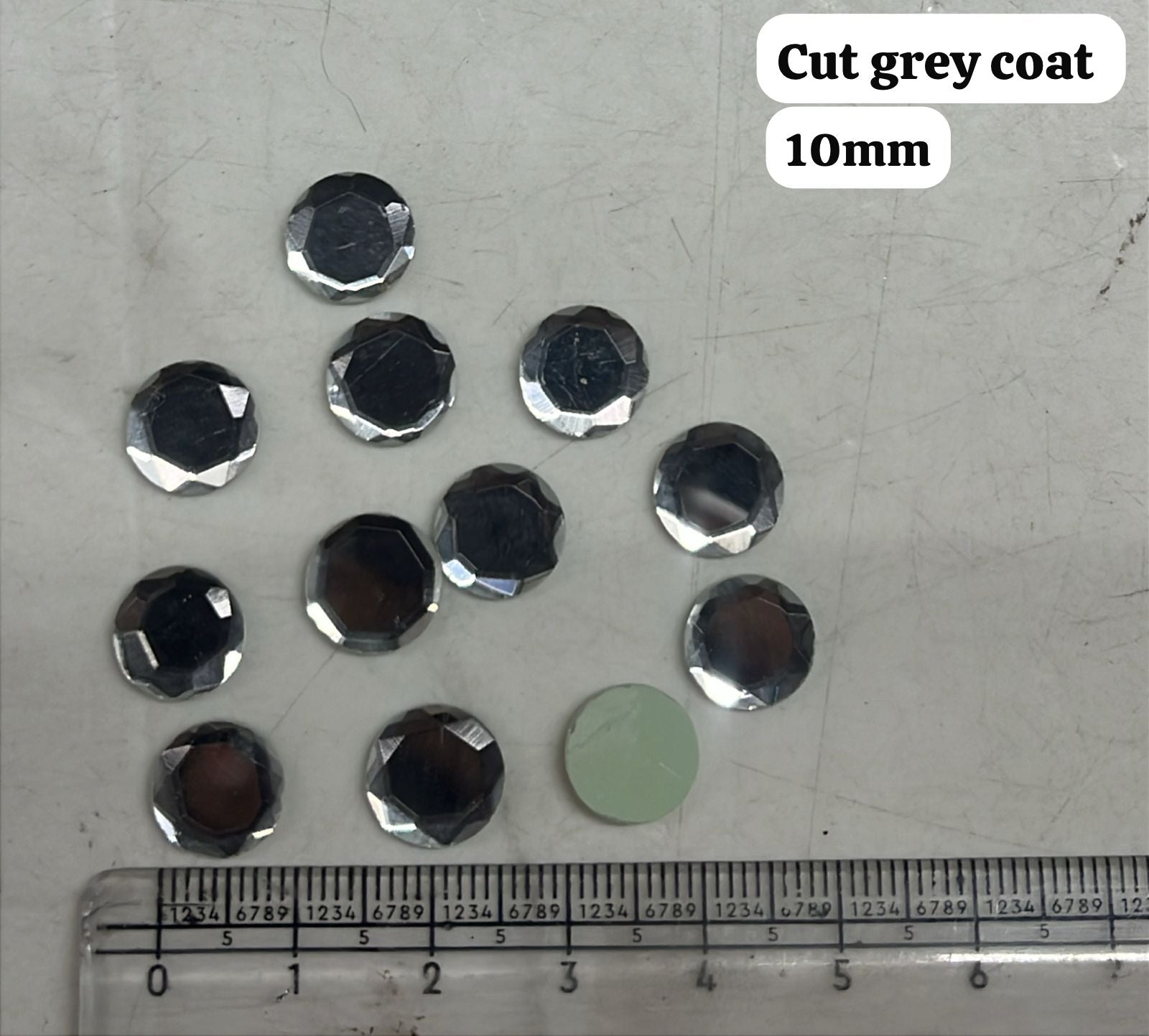 Grey cut roundTanjore Painting Jaipur Kundan stones-50 stones in a pack