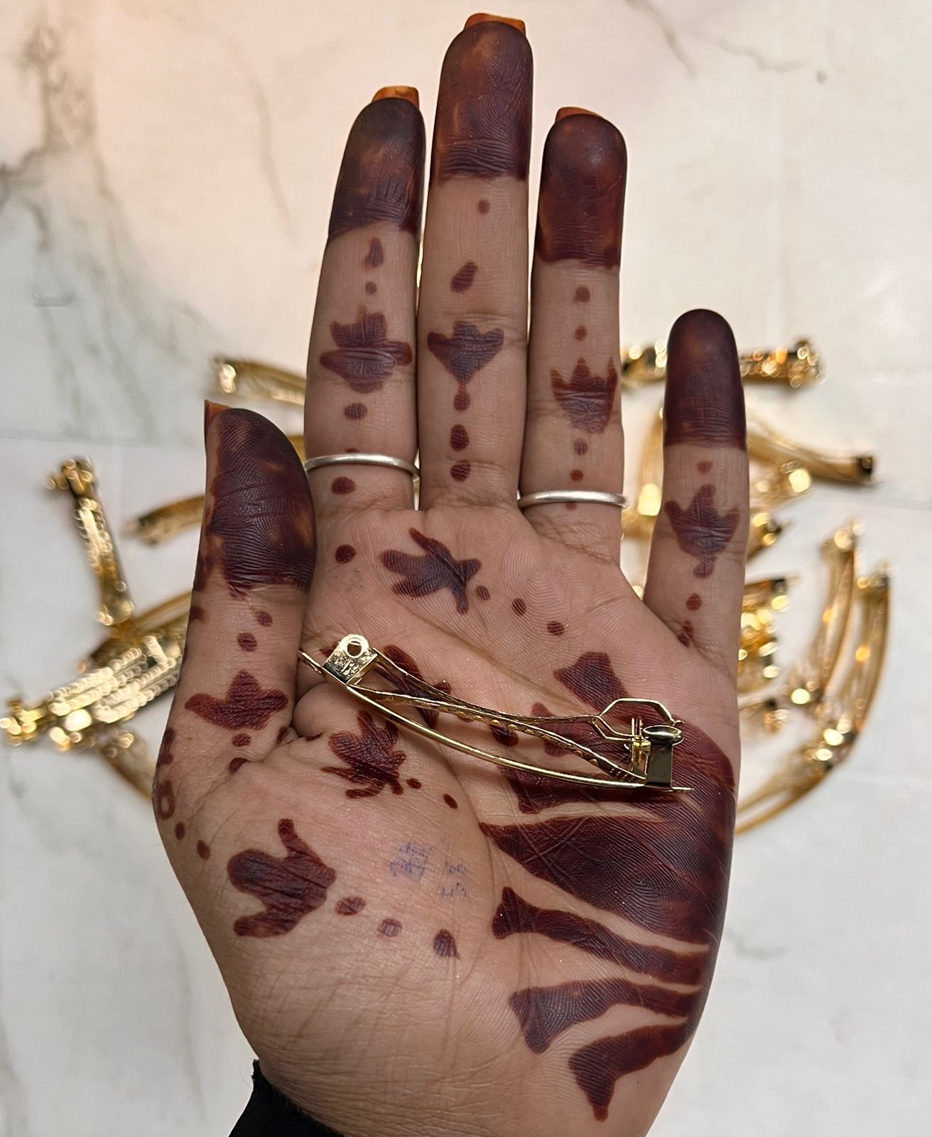 Center clip gold -6 piece