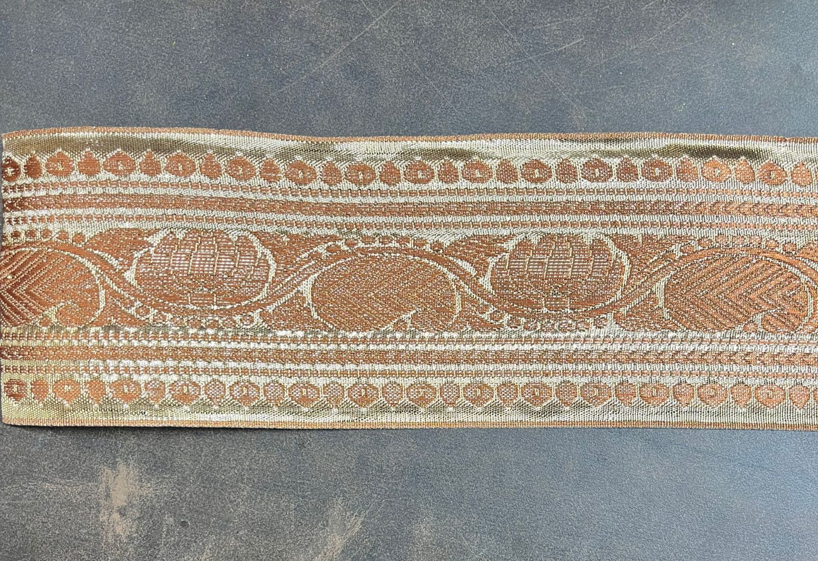 silk border ribbon lace 4 white 5 meter roll