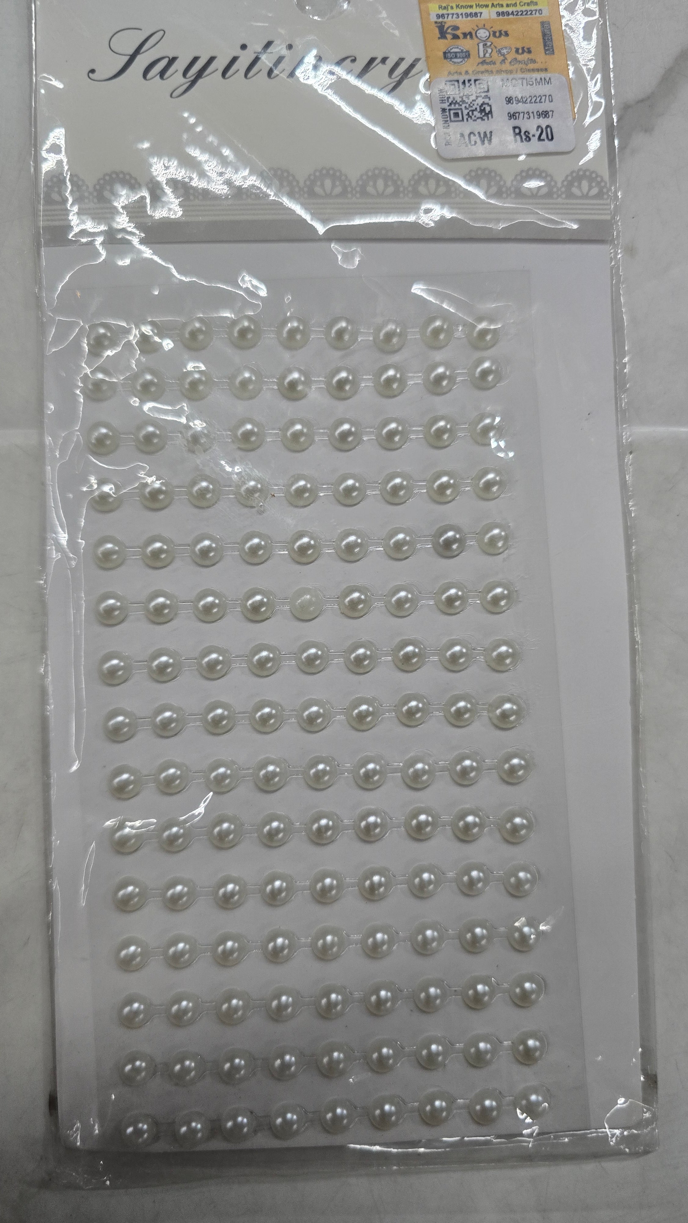 pearl sticker big and small combo each 1 pack