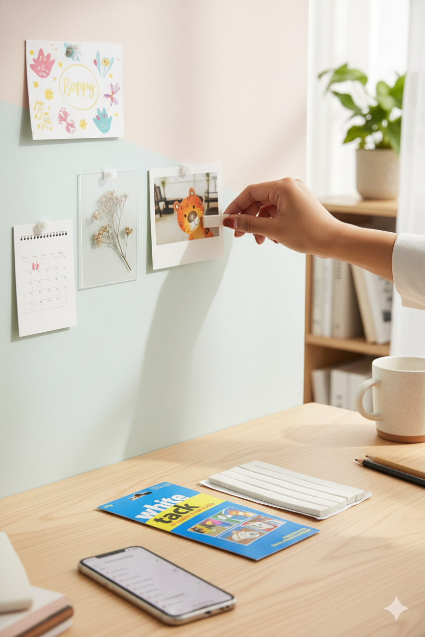 White tack gum 75 gram stick on it -1piece